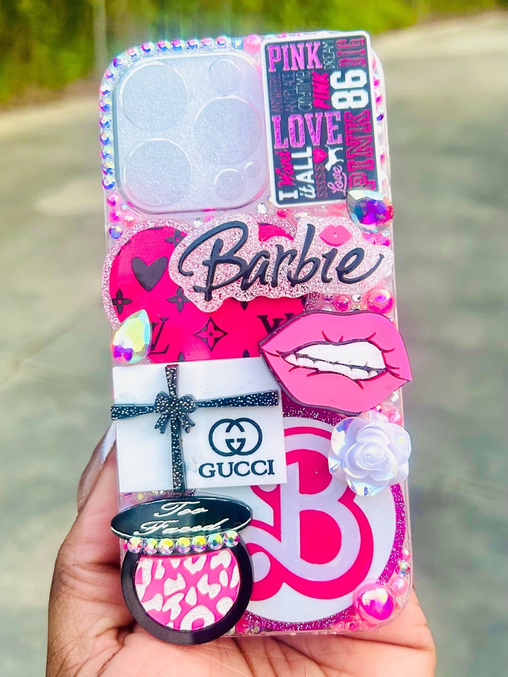 Barbie Pink Designer Logo Decorative Phone Case IPhone 16 pro